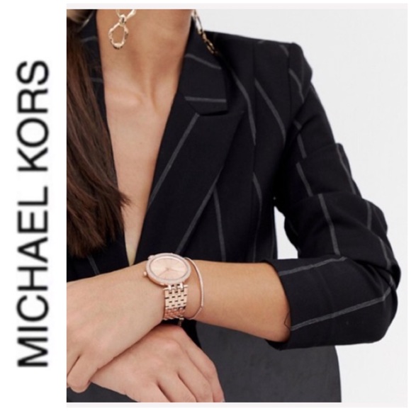 NWT authentic MK rosegold tone watch & bracelet - Picture 2 of 4